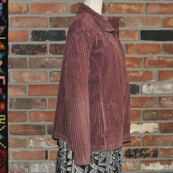 Vintage Woolrich Corduroy Zip-up Coat Jacket Hazel Berry XL - Picture 4 of 9